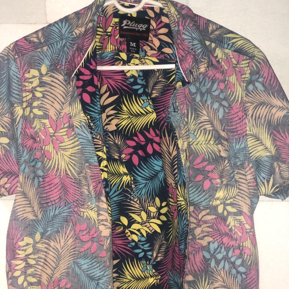 Men’s Plugg Short Sleeve Hawaiian Button Up
